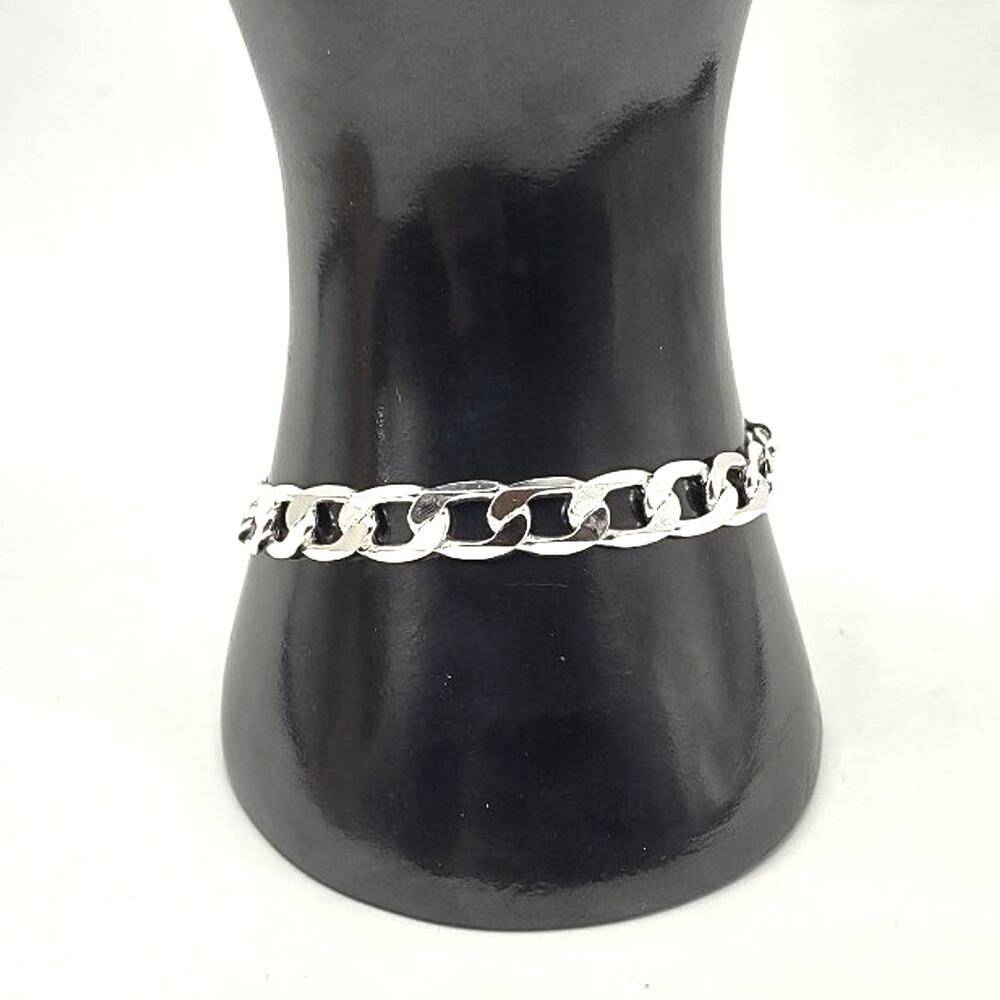925 Silver Bracelet 6mm Cuban Style Chain Jewelry Anniversary Birthday Gift NEW!